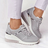Women's Mesh Lace-Up Casual Sneakers