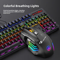 Wireless Gaming Mouse with Silent Click and RGB Lighting