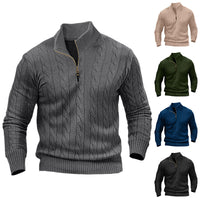 Mens Half Zip Knit Sweater