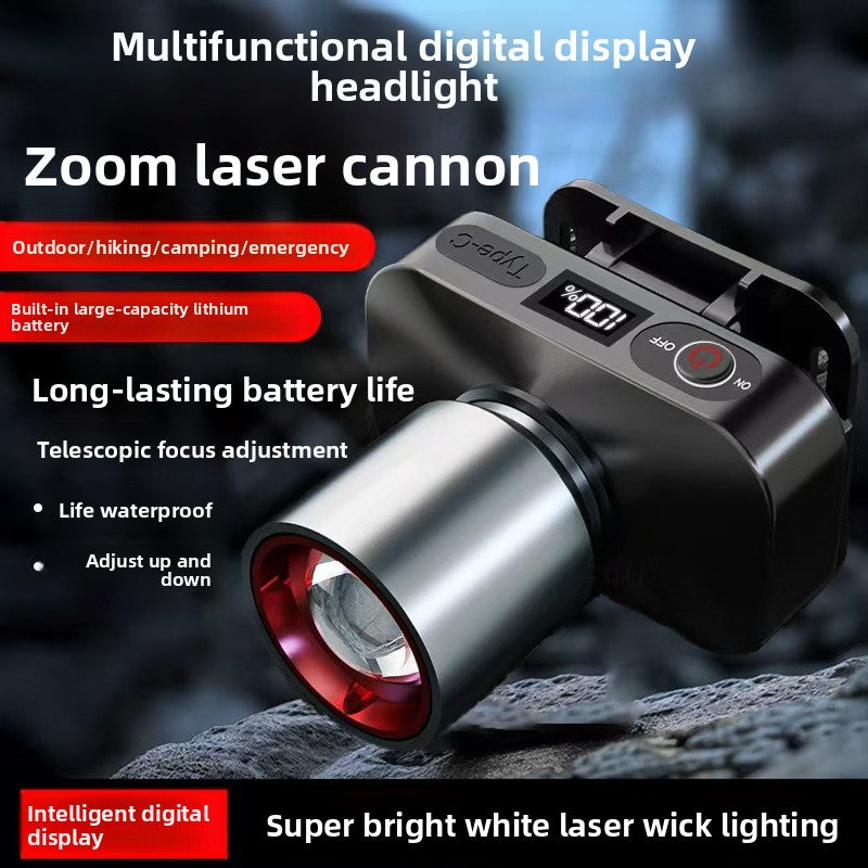 Adjustable Focus LED Headlamp with Digital Display