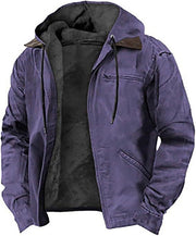 Mens Fleece-Lined Hooded Jacket