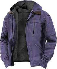 Mens Fleece-Lined Hooded Jacket