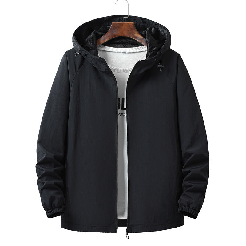 Mens Lightweight Waterproof Hooded Jacket
