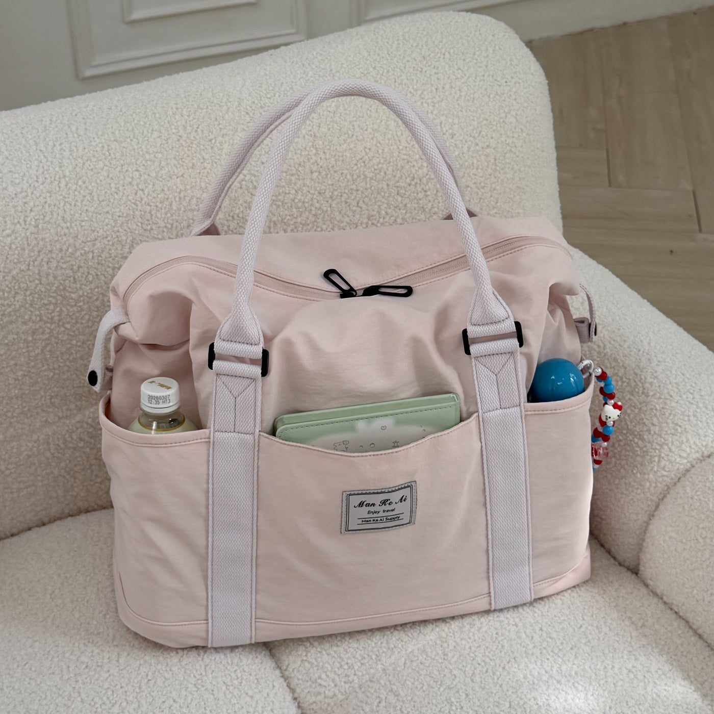 Large Capacity Travel Tote Bag with Multiple Pockets