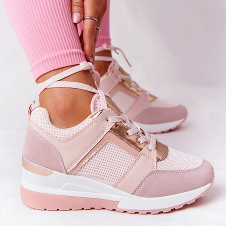 Women's Mesh Lace-Up Casual Sneakers