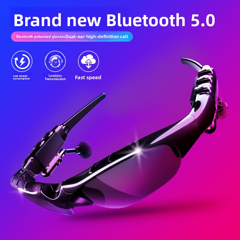 Bluetooth Glasses Headset with Stereo Sound and Polarized Lenses