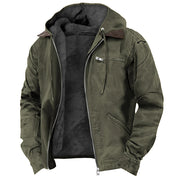 Mens Fleece-Lined Hooded Jacket
