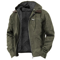 Mens Fleece-Lined Hooded Jacket