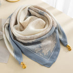 Brocade cotton love blue