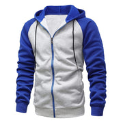Cross-Border Men's Hooded Cardigan Sweatshirt Loose Zipper Raglan Long-Sleeved Men's Jacket