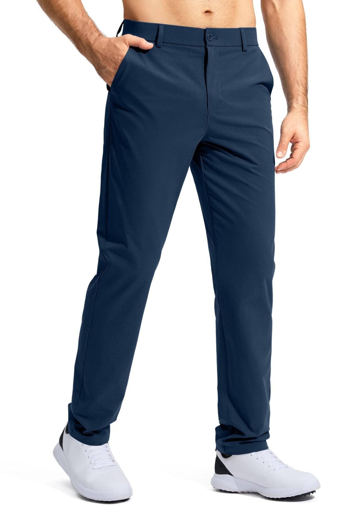 Stretch Straight-Leg Dress Pants