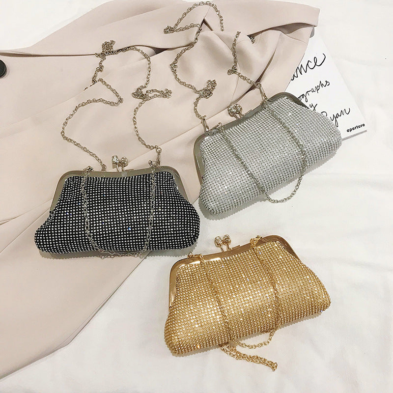 Rhinestone Mesh Evening Bag