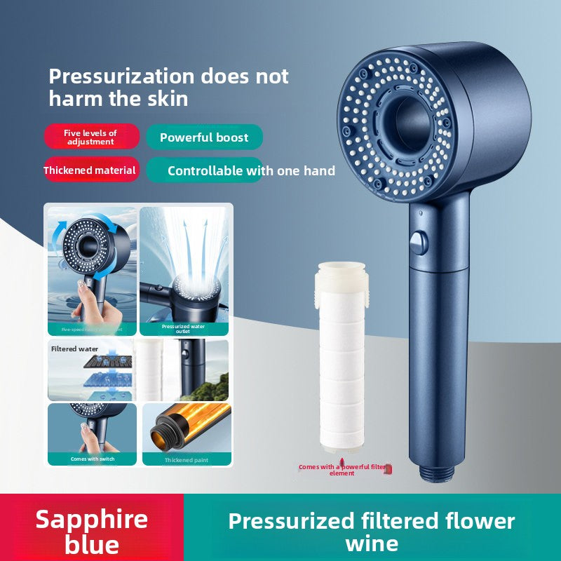Turbo Air Booster Shower Head with Filter