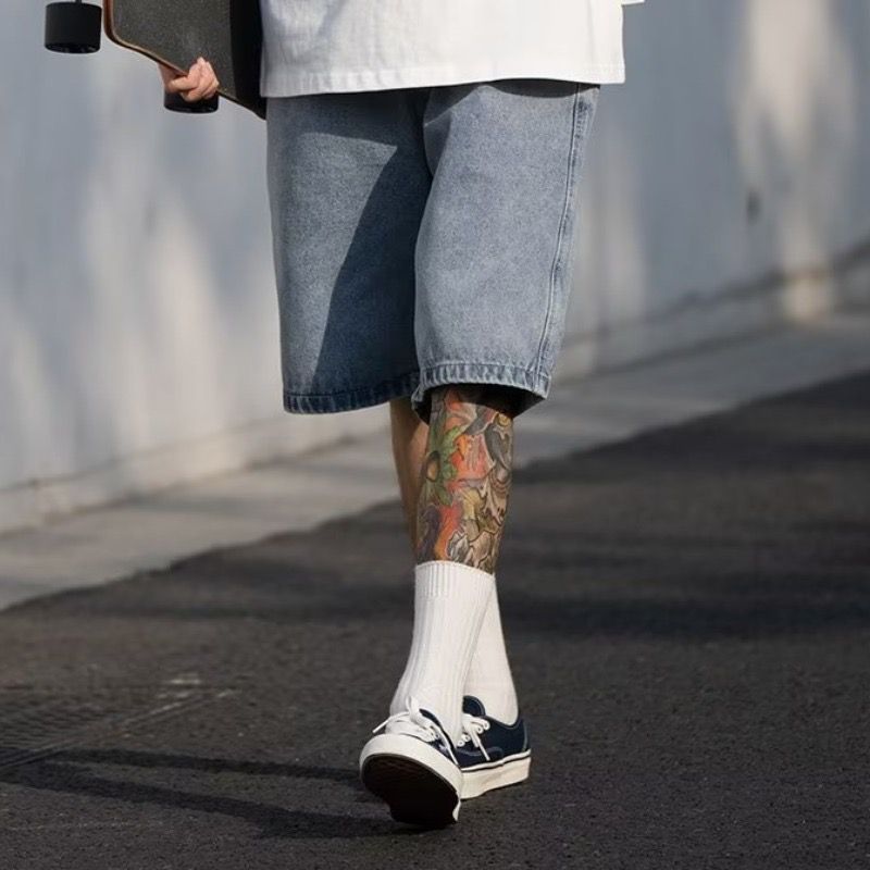 Men's Distressed Denim Shorts