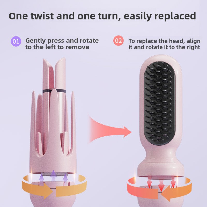 Multi-function Hair Curling Iron with Interchangeable Heads