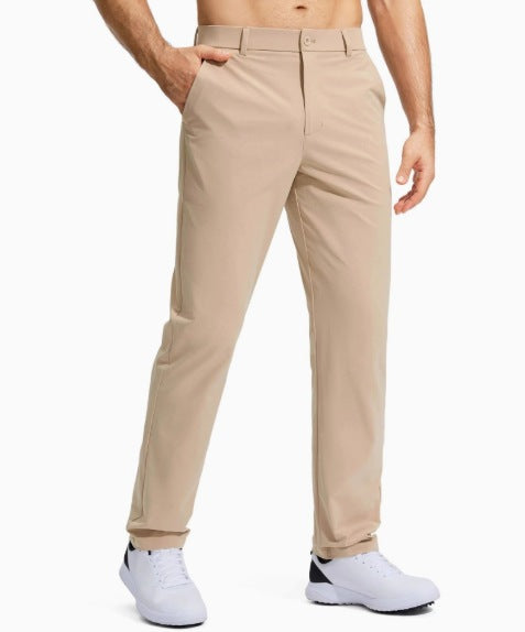Stretch Straight-Leg Dress Pants