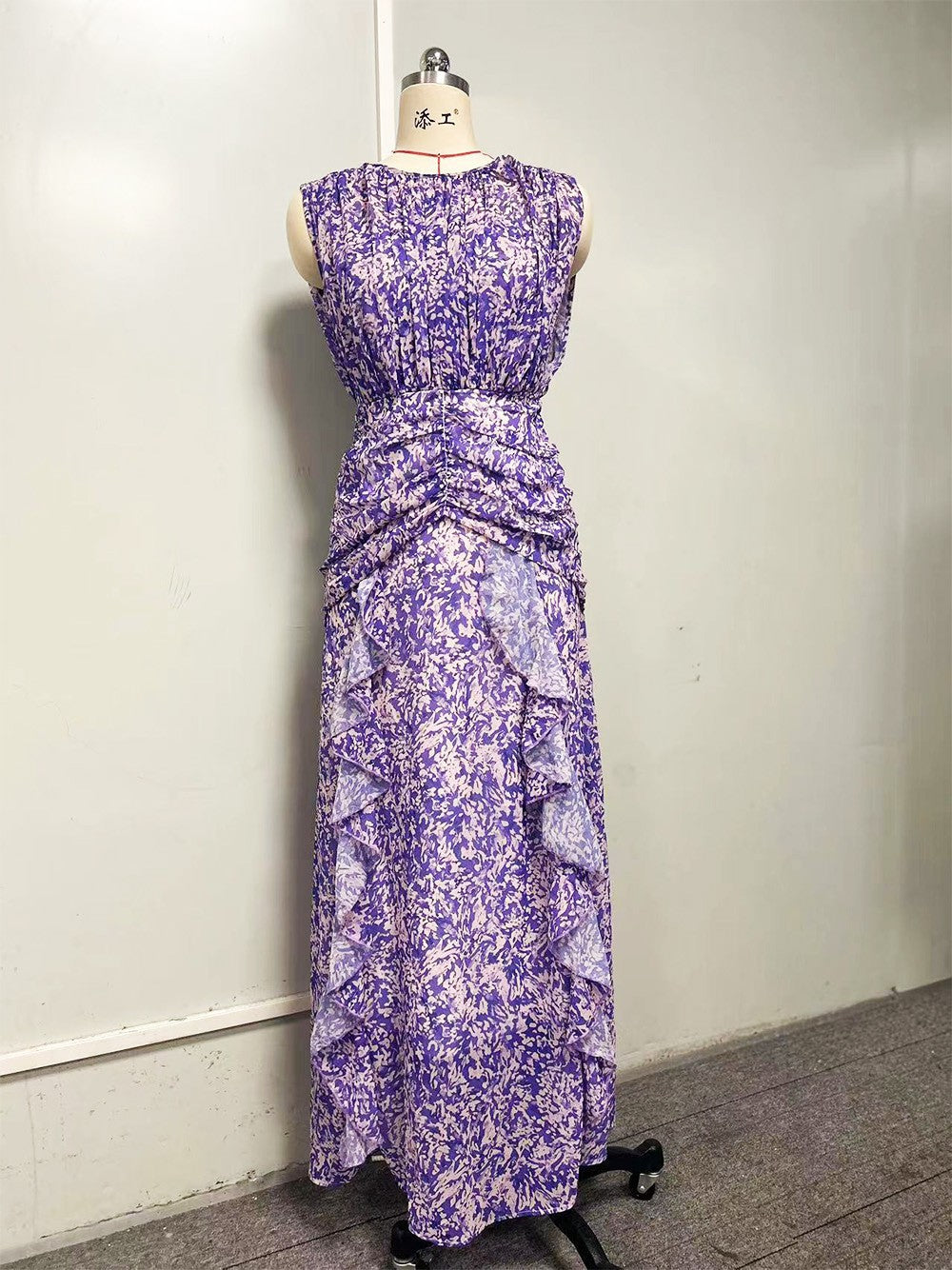 Floral Chiffon Evening Dress