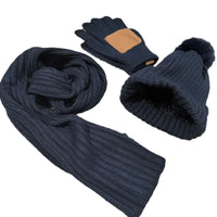 Knit Hat, Scarf & Glove Set