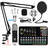 Professional V10XPRO Live Sound Card with Microphone