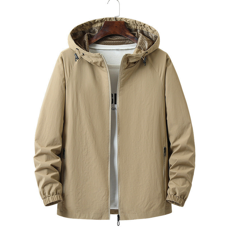 Mens Lightweight Waterproof Hooded Jacket