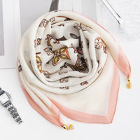 Magnetic Buckle Cotton Square Scarf