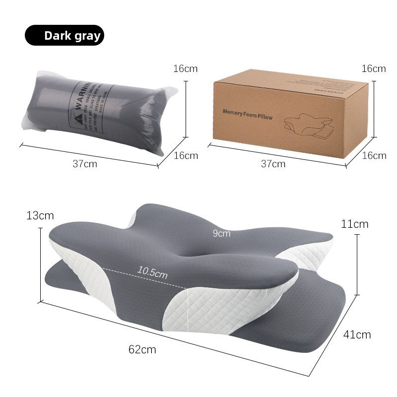 Ergonomic memory foam cervical pillow