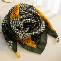 Magnetic Buckle Cotton Square Scarf