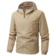 Mens Lightweight Waterproof Hooded Jacket