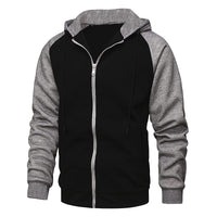 Cross-Border Men's Hooded Cardigan Sweatshirt Loose Zipper Raglan Long-Sleeved Men's Jacket