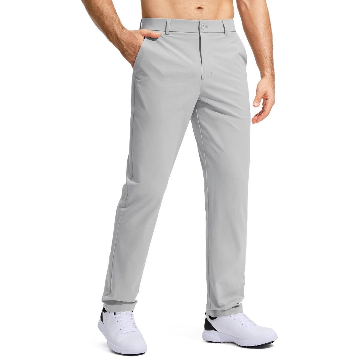 Stretch Straight-Leg Dress Pants