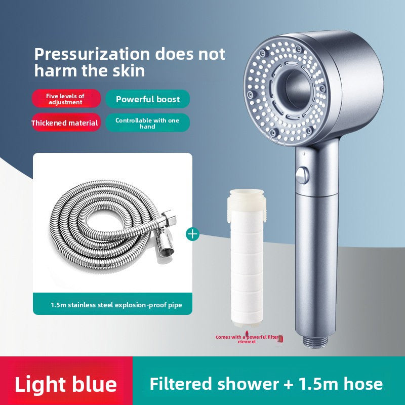 Turbo Air Booster Shower Head with Filter