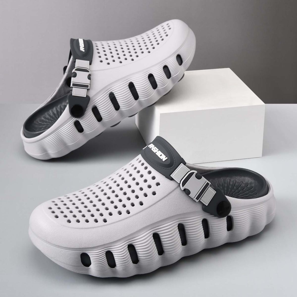 Cushioned Perforated Slide Sandals