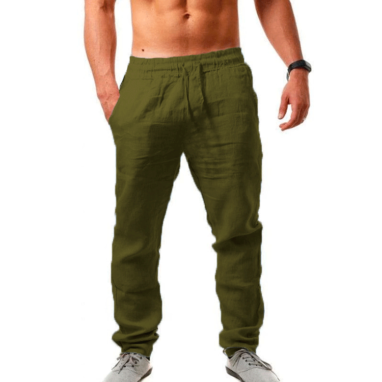 Men's Cotton Linen Sports Pants