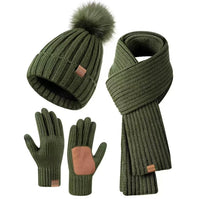 Knit Hat, Scarf & Glove Set