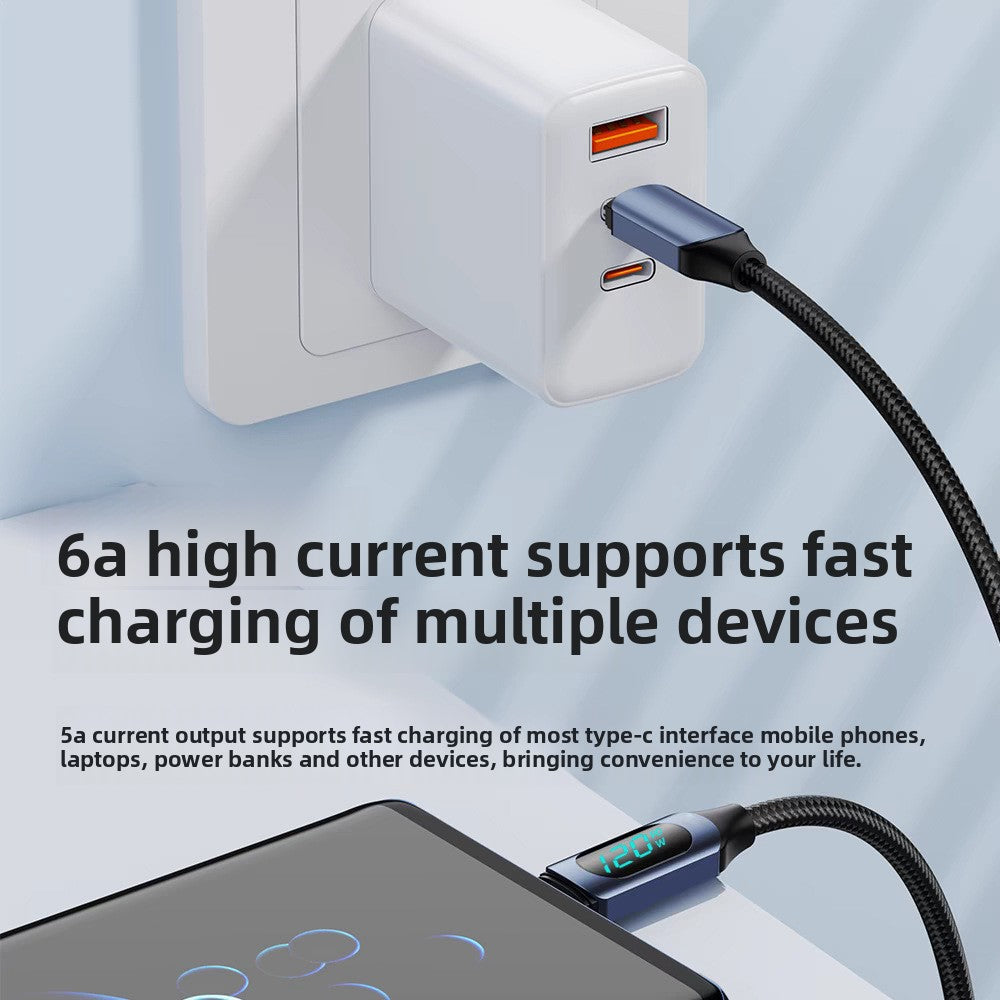 120W Fast Charging USB Type-C Cable