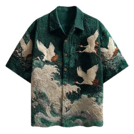 Digital Print Short-Sleeve Shirt
