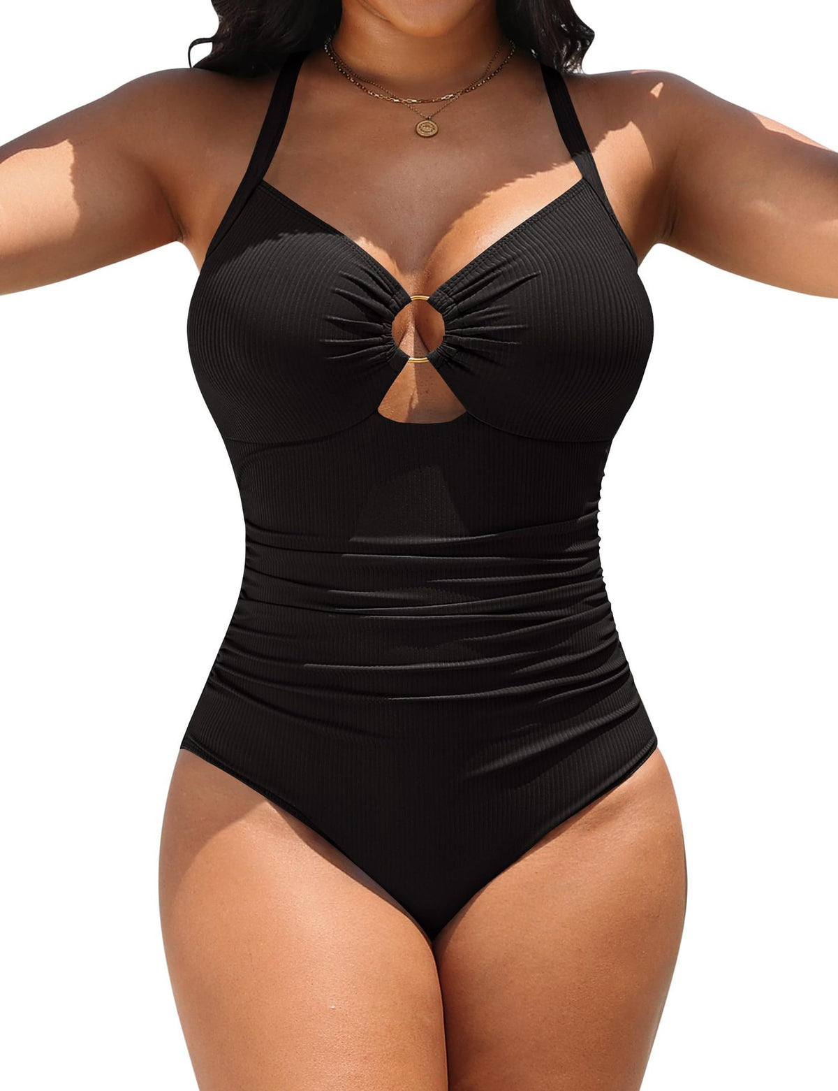 Ribbed One-Piece Swimsuit