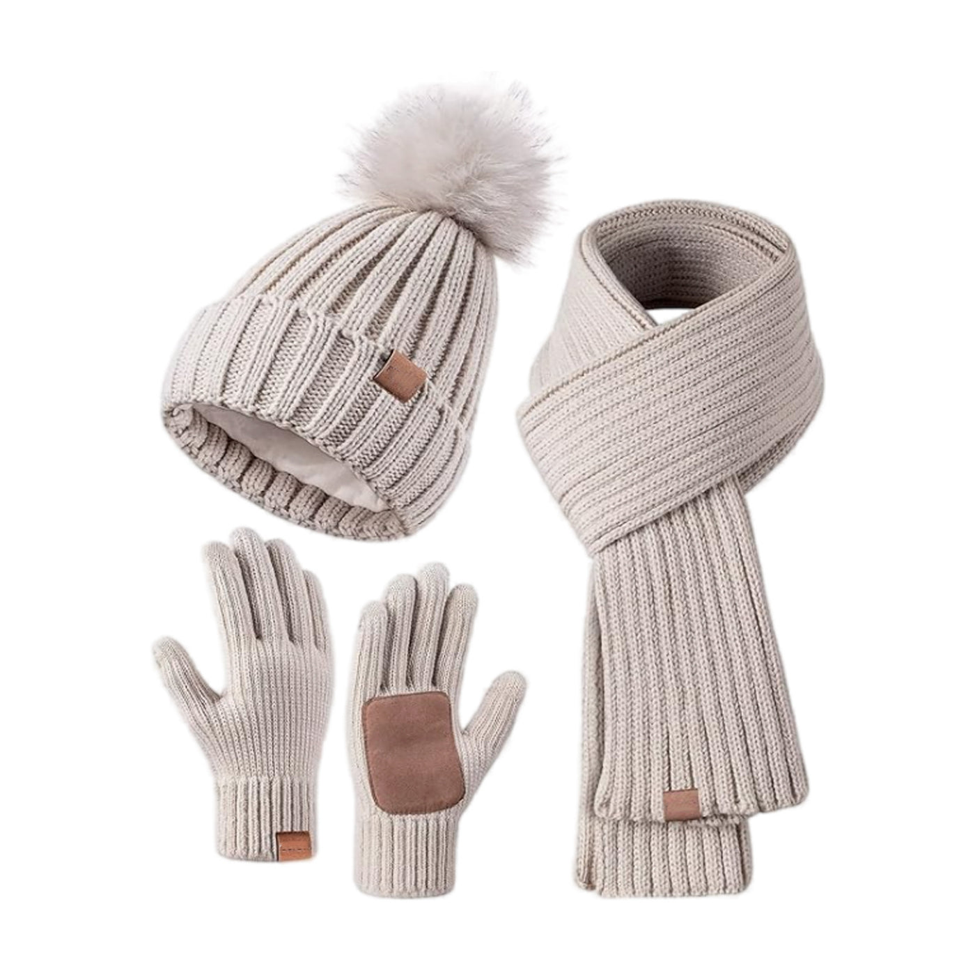 Knit Hat, Scarf & Glove Set
