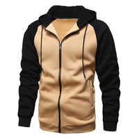 Cross-Border Men's Hooded Cardigan Sweatshirt Loose Zipper Raglan Long-Sleeved Men's Jacket