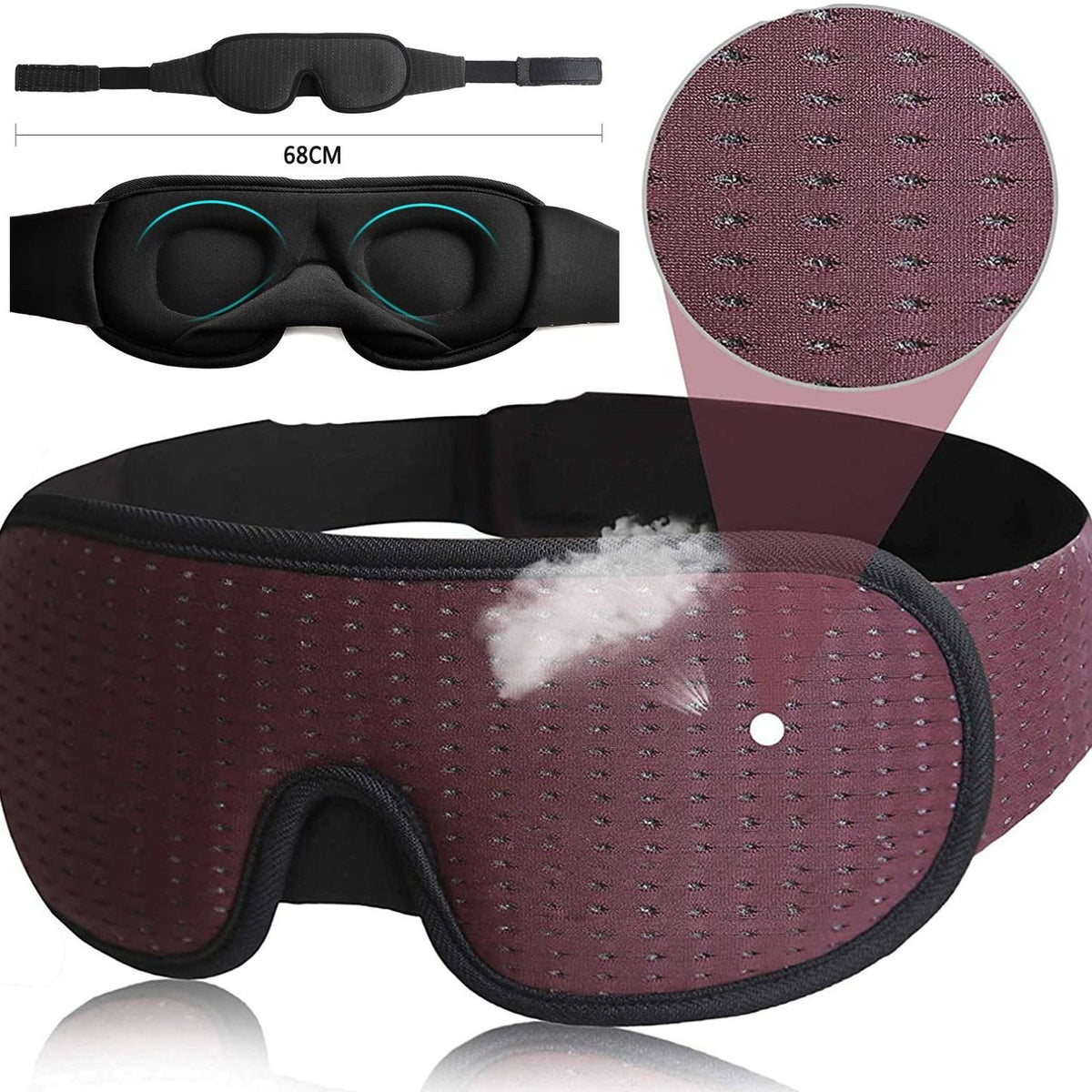 Contoured Ice Silk Sleep Mask