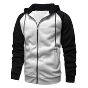 Cross-Border Men's Hooded Cardigan Sweatshirt Loose Zipper Raglan Long-Sleeved Men's Jacket