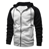 Cross-Border Men's Hooded Cardigan Sweatshirt Loose Zipper Raglan Long-Sleeved Men's Jacket