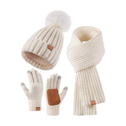Knit Hat, Scarf & Glove Set
