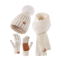 Knit Hat, Scarf & Glove Set