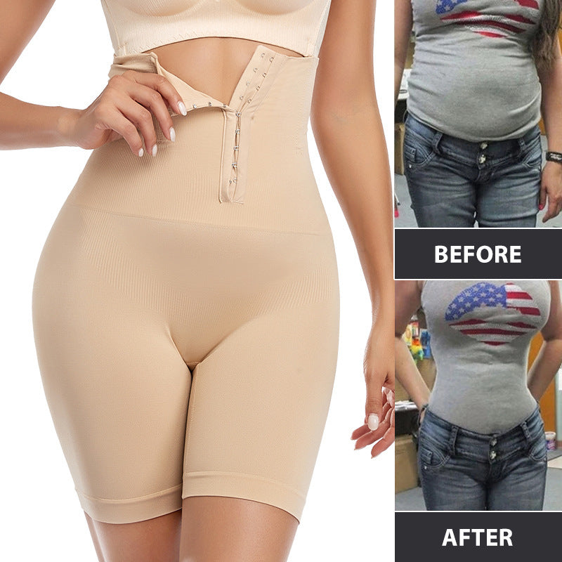 High Waist Shaping Pants Adjustable Buckle