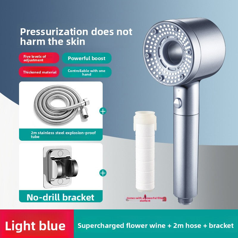 Turbo Air Booster Shower Head with Filter