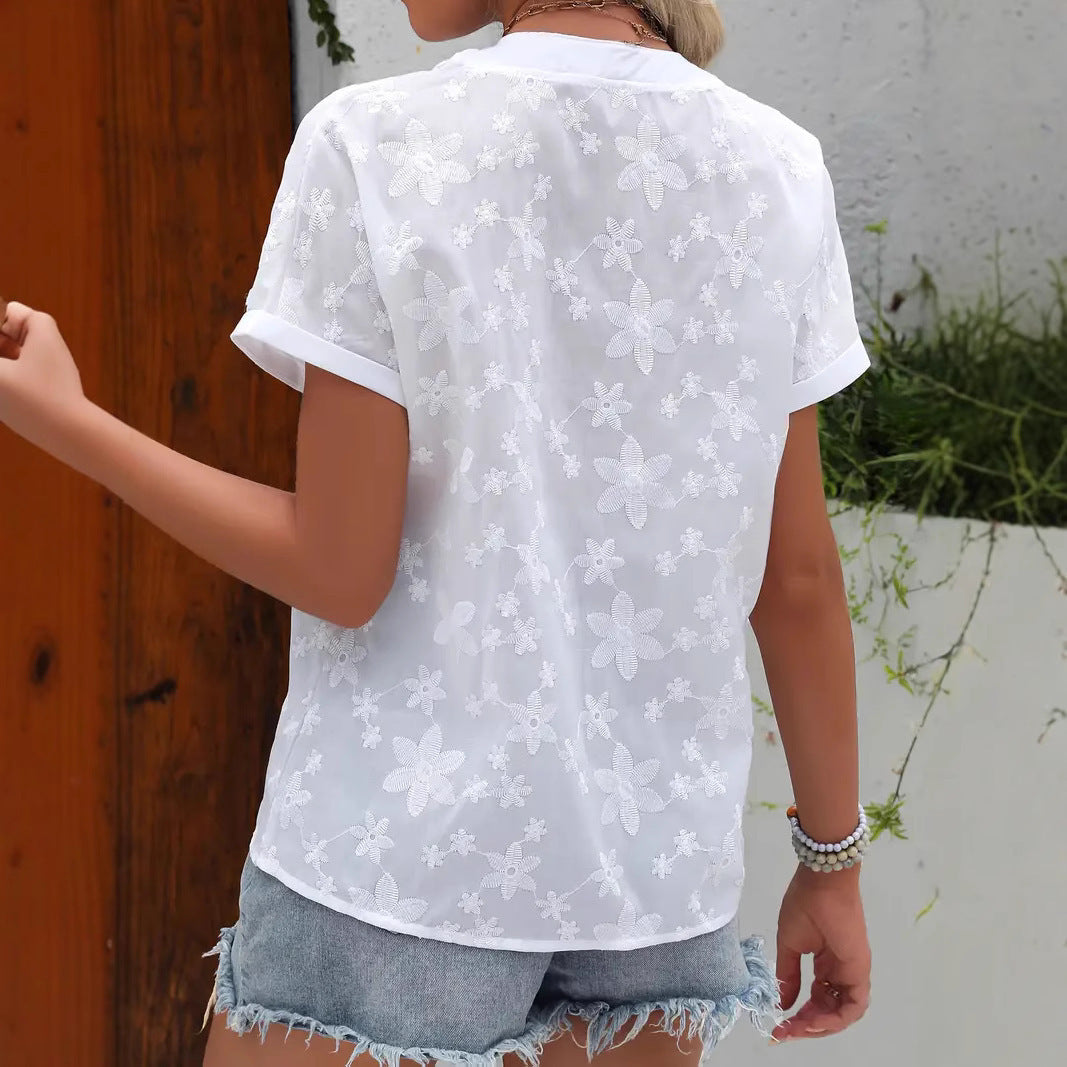 V-Neck Short-Sleeve Shirt