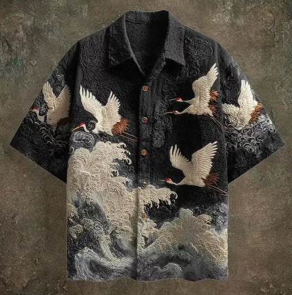 Digital Print Short-Sleeve Shirt