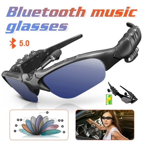 Bluetooth Glasses Headset with Stereo Sound and Polarized Lenses