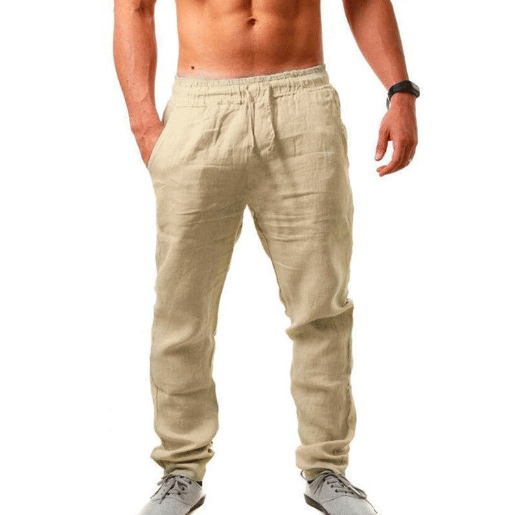 Men's Cotton Linen Sports Pants